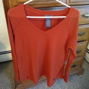 Relaxed Wide V Neck Light Sweater